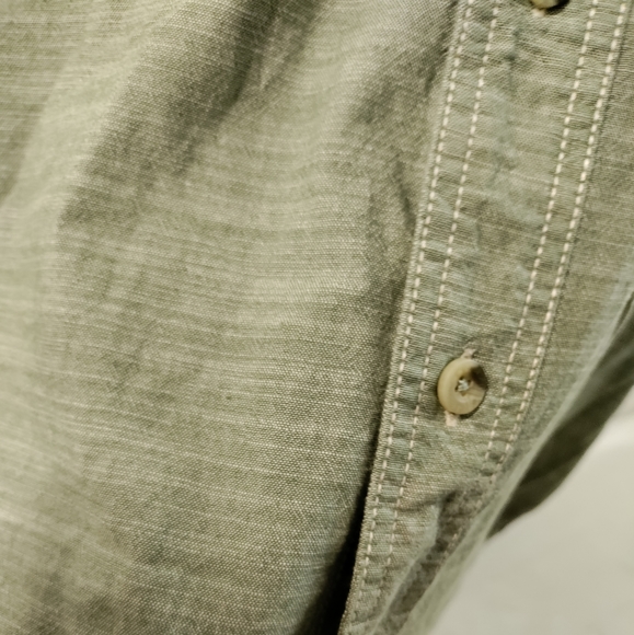 Woolrich | Green Button Down Short Sleeve Shirt men's Size XXL - Picture 3 of 14